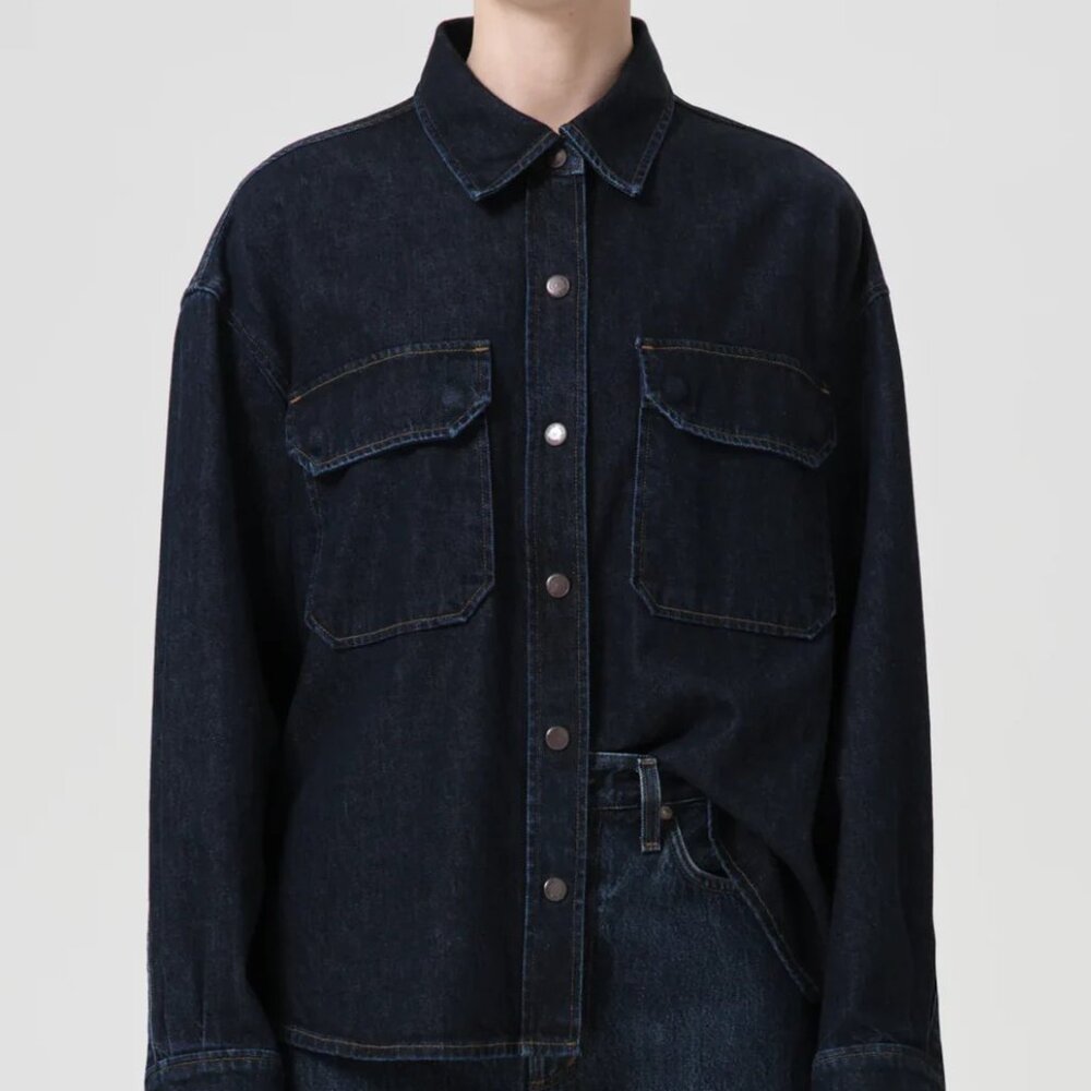 AGOLDE Gwen Slice Shirt - Rinse